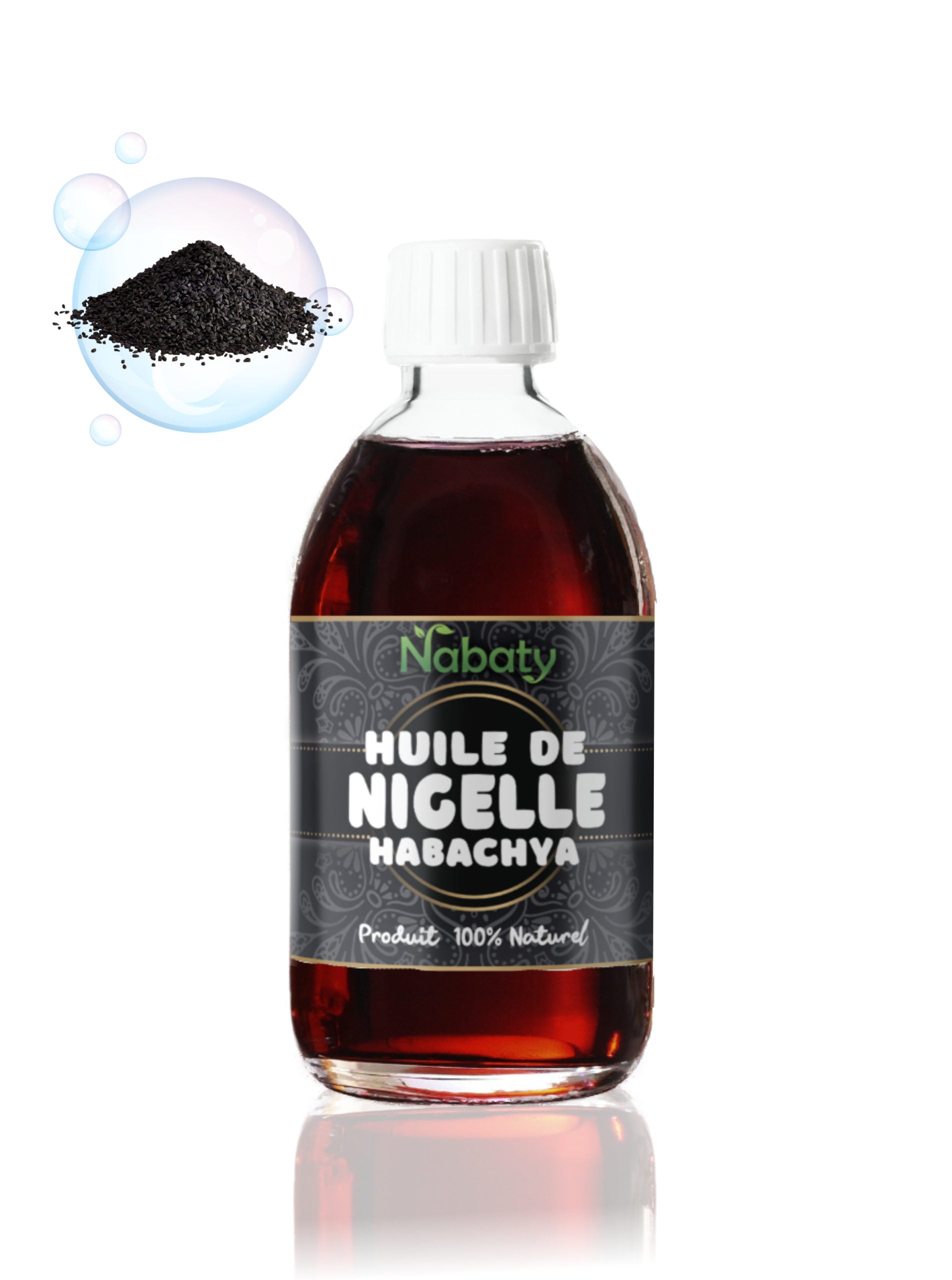 Huile de Nigelle HABASHIA CORANISÉ-100 ml- Qualité Certifié - Roqya Oise